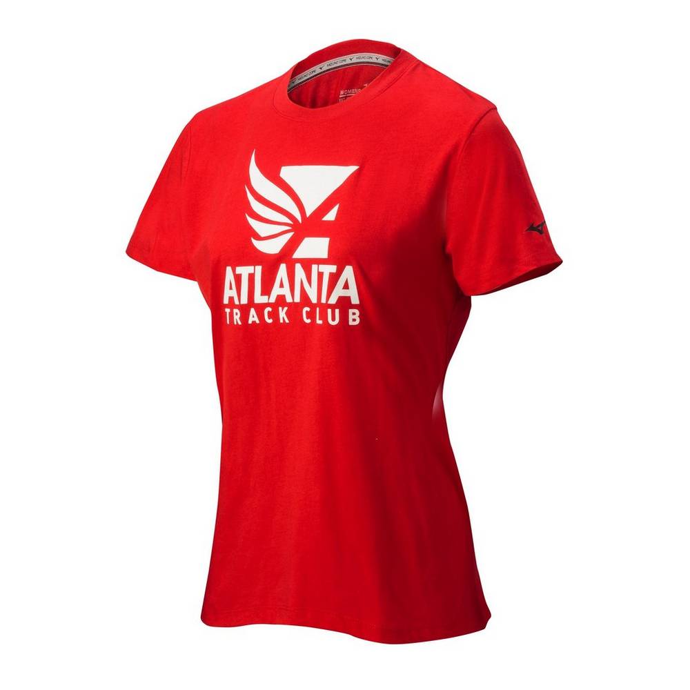 Damske Tričko Mizuno Atlanta Track Club 50/50 Bezecke Červené Vypredaj IVMJ49703